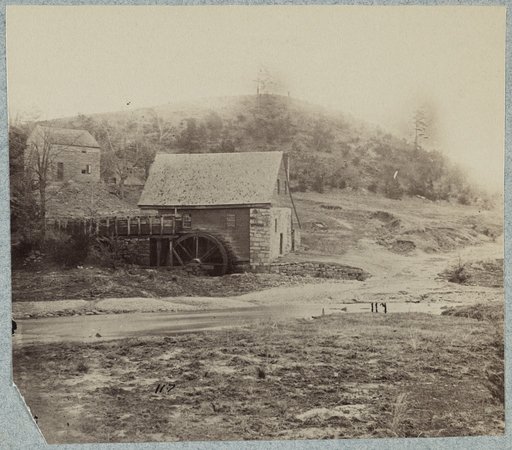 Welford's Mill on Hazel Run and the Telegraph Road (from a war time photograph)