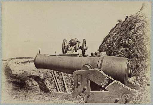 Fort Johnson, Charleston Harbor, S.C. Fort Sumter in distance