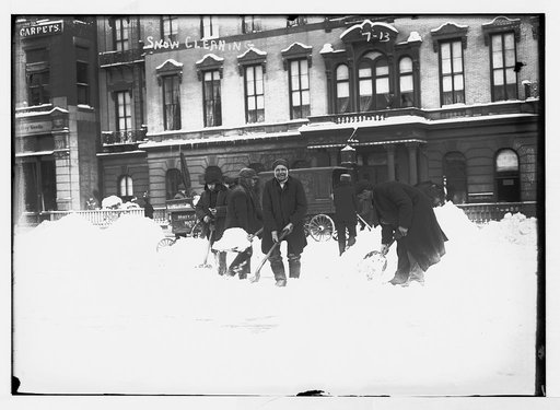 Shoveling snow, New York