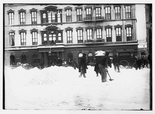 Shoveling snow, New York