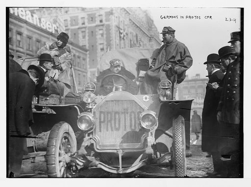 New York - Paris race: Germans in Protos car, New York