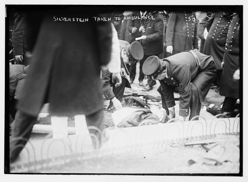 Silverstein dead, picked up by police, to be taken to ambulance, Union Square, anarchist riot, New York