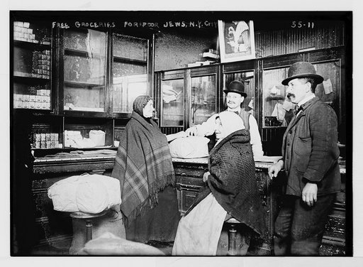 Free groceries for poor Jews, N.Y.C.