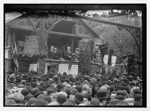 Speakers at Socialist meeting in Union Sq., New York