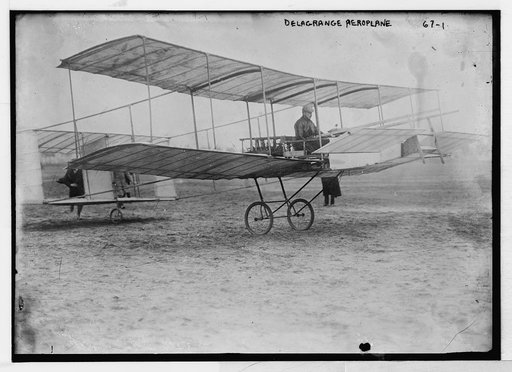 Delagrange in his aeroplane
