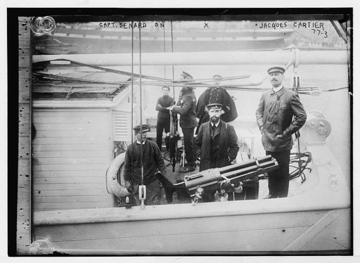 Capt. Benard and crew on " Jacques Cartier"