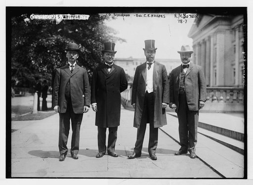J.S. Whipple, J.G. Schurman, Gov. C.E. Hughes, N.M. Butler, Washington