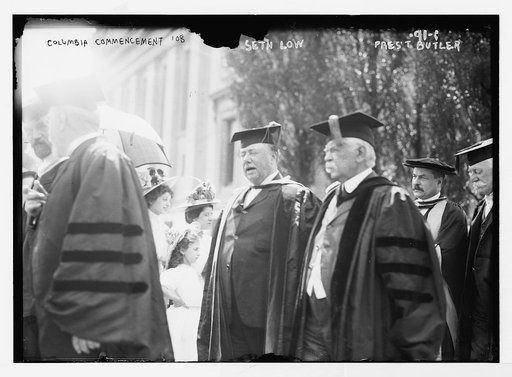 Columbia Univ. commencement, academic procession, Seth Low and President Butler, New York