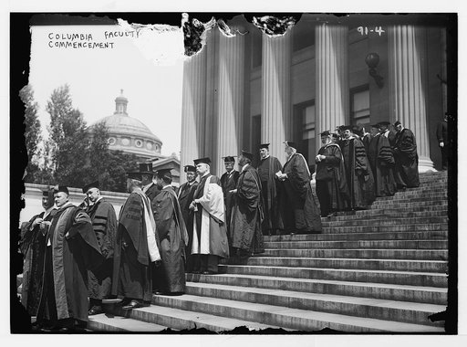 Columbia Univ. commencement, academic procession of faculty, New York