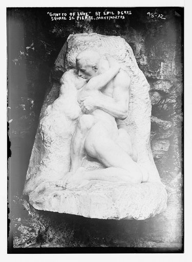 Sculpture "Grotto of Love", by Emil Derre, Square St. Pierre, Montmartre, Paris