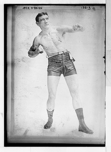 Jack O'Brien, in wrestling trunks