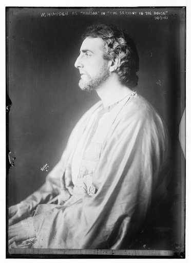 W. Hampden as "Manson" in "The Servant in the House", photo by Hallen, N.Y.