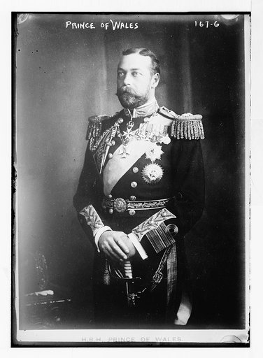 Prince of Wales, standing, three-quarters, in uniform