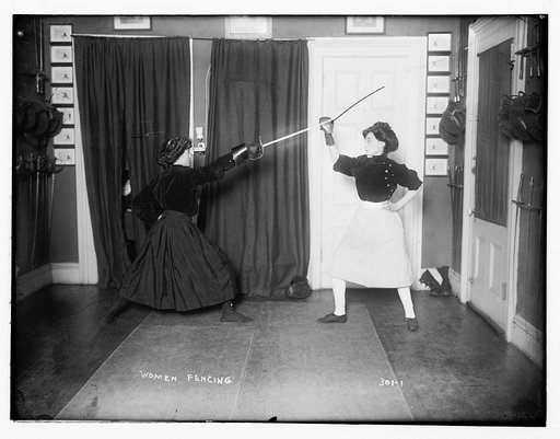 Women fencing
