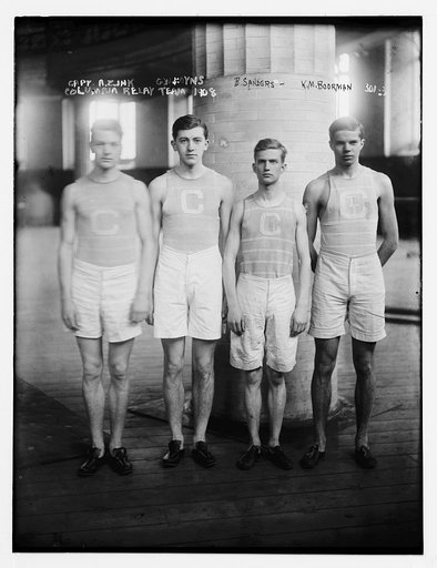Capt. A. Zink, G.W. Hoyns, B. Sanders, K.M. Boorman: Columbia Relay Team, 1908