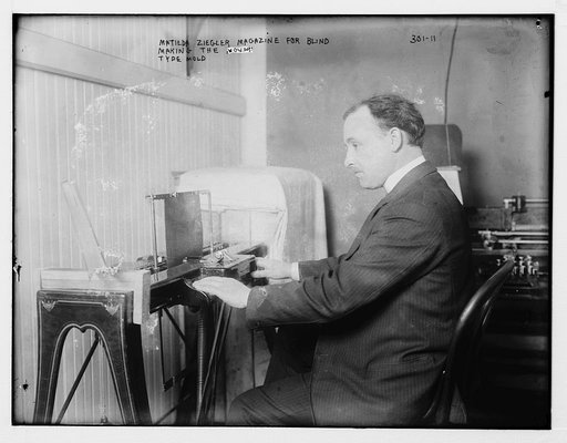 Matilda Ziegler, Magazine for the Blind, making the type mold