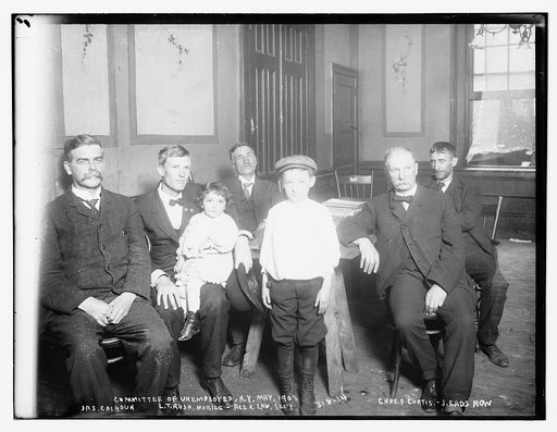 Committee of Unemployed, N.Y., 1908: Chas. A. Curtis, J . Eads How, Jas. Calhoun, L.T. Rush, Alex. Law, sec'y
