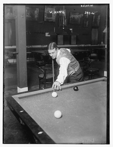 W. Hoppe playing pool