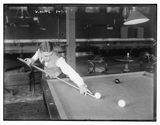 W. Hoppe playing pool