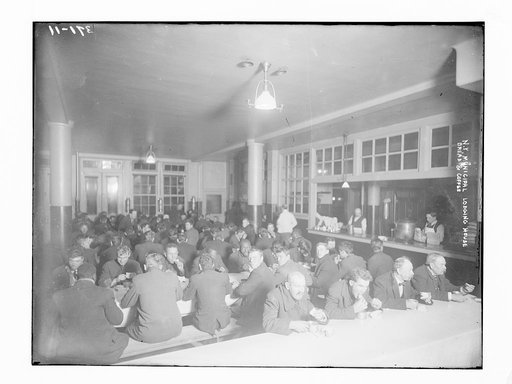 N.Y. Municipal Lodging House: Bread & coffee