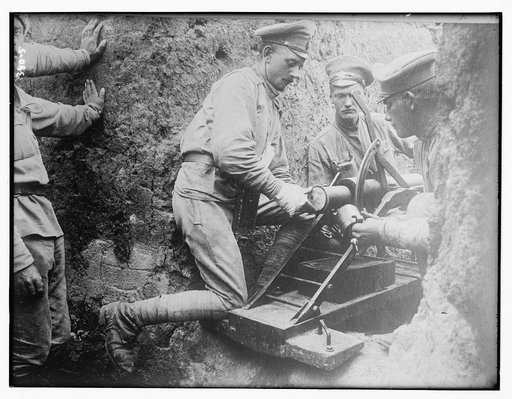 Czech War scene: soldiers loading gun