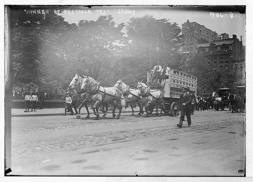 Work Horse Parade, Borden Team, winner of obstacle test, New York