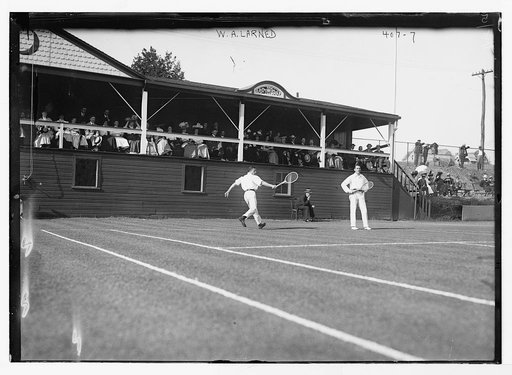 W.A. Larned [tennis match, Cresent Club
