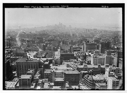 From Met. Life Tower looking south [toward Battery and New York Harbor, Manhattan
