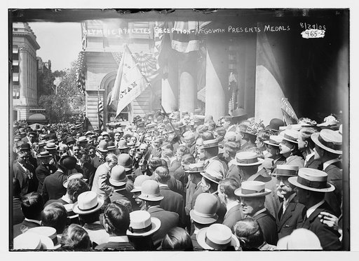 Olympic Athletes Reception, McGowan presents medals [New York