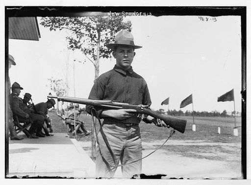 New Springfield [soldier holding rifle