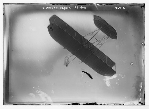 O. Wright flying [airplane
