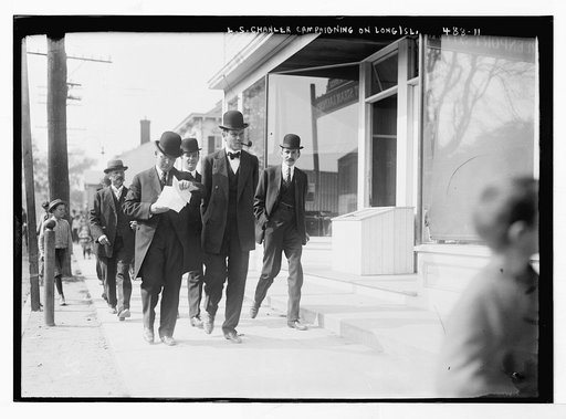 L.S. Chanler campaigning on Long Isl. [Greenport
