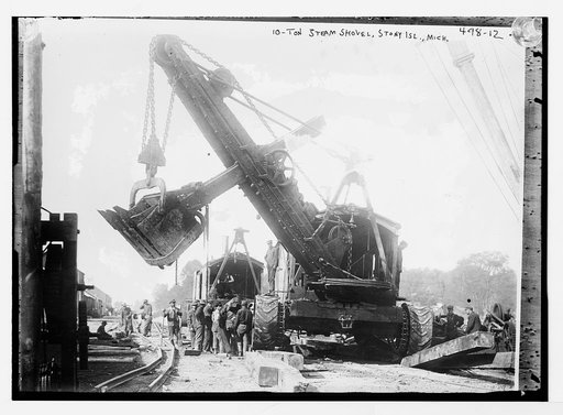 10 ton steam shovel, Stony Isl., Mich. [Michigan