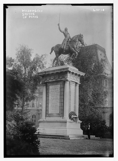 Statue of Lafayette in the courtyard of the Louvre, Paris, France
