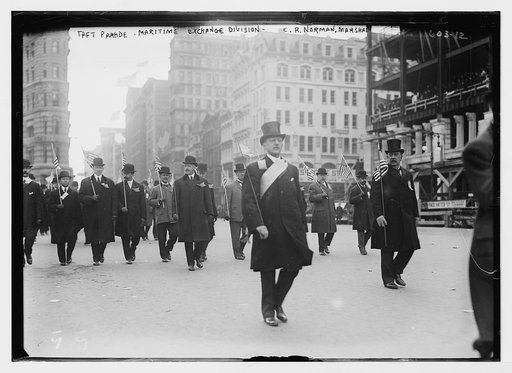 Taft parade, Maritime Exchange Division, C.R. Norman, Marshal, [New York