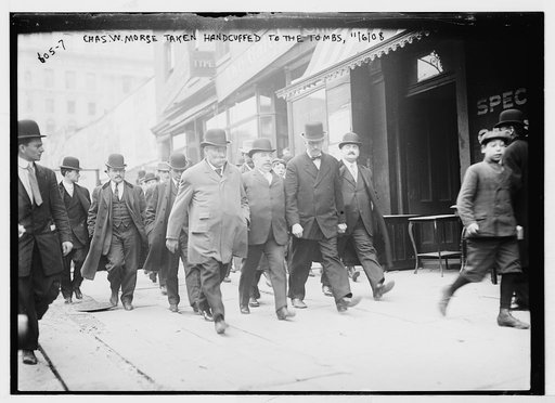 Chas. W. Morse taken handcuffed to the Tombs [New York