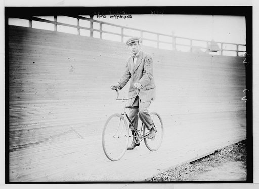Floyd McFarland [on bicycle