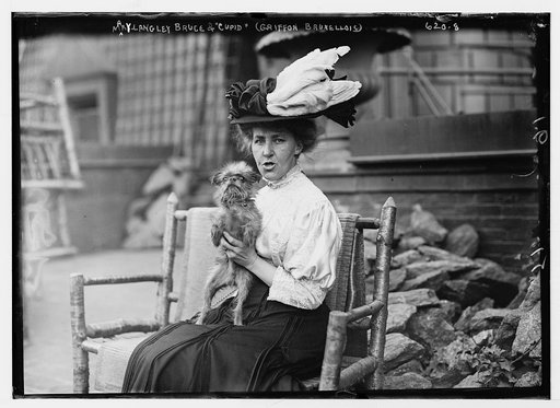 Mary Langley Bruce & "Cupid" (Griffon Bruxellois)