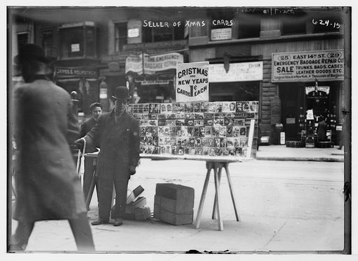 Seller of Xmas cards