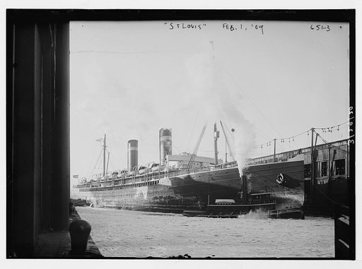 Ship "St. Louis" docked at N.Y. piers