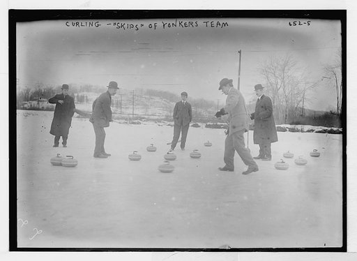 Curlers on field - "Skips" of Yonkers team