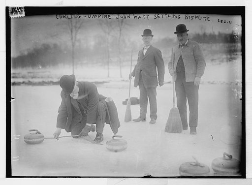 Curlers in dispute - John Watt referee, on field