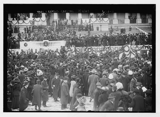 Taft in carriage leaving Capitol after inauguration, Washington, D.C.