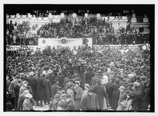 Taft in carriage leaving Capitol after inauguration, Washington, D.C.