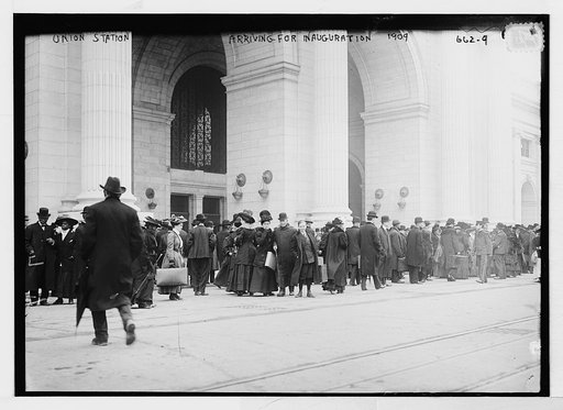 Union Station, crowd arriving for Inauguration, Washington, D.C