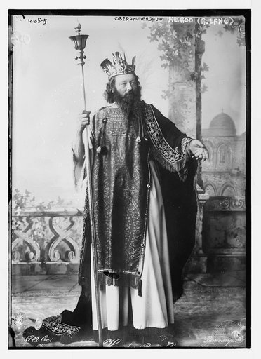 Herod (R. Lang) in passion play, Oberammergau, Germany