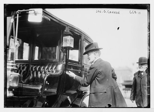 Jos. G. Cannon, about to enter carriage