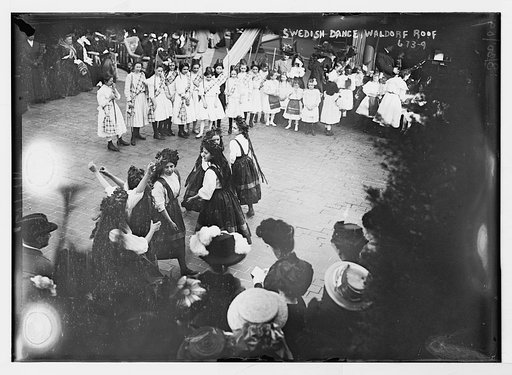 Dancers doing Swedish dance, Waldorf roof, New York