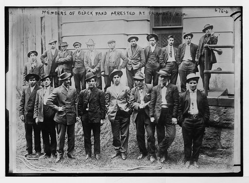 Members of Black Hand arrested at Fairmont, W. VA.