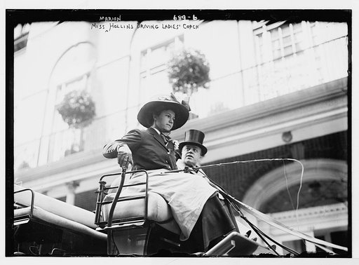 Miss Marion Hollins driving ladies coach, New York